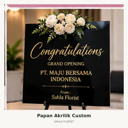 Papan Bunga Akrilik Cisoka